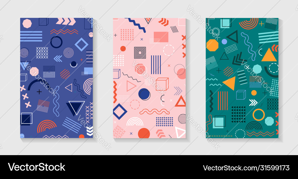 Memphis Pattern Abstract Background vector image
