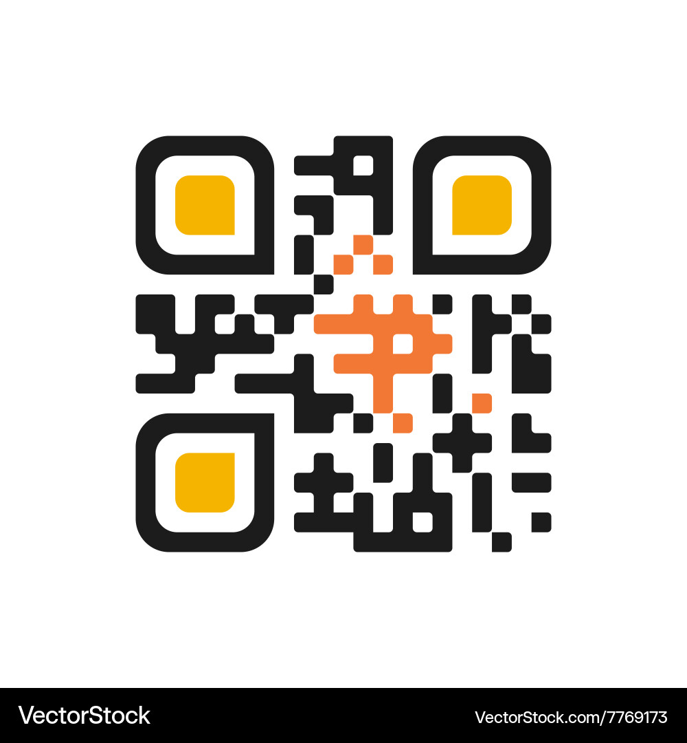Modern QR Code Isolated vector image