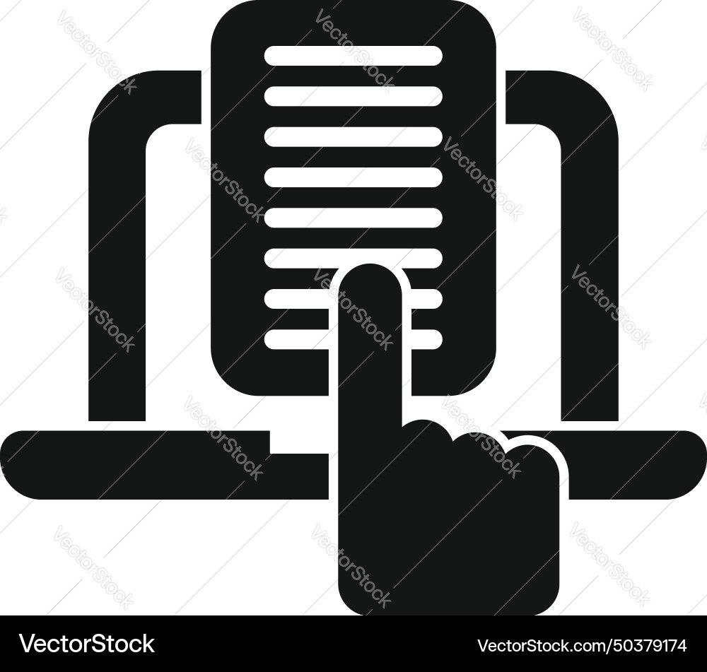 Data access document icon simple Vector Image