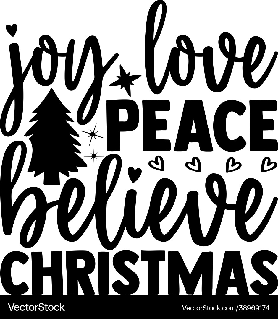 Joy Love Peace Glaube Weihnachten Joy Love Peace Glaube Weihnachten vektorbild