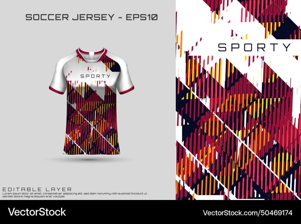 Sporttrikot und T-Shirt Template Sporttrikot und T-Shirt Template vektorbild