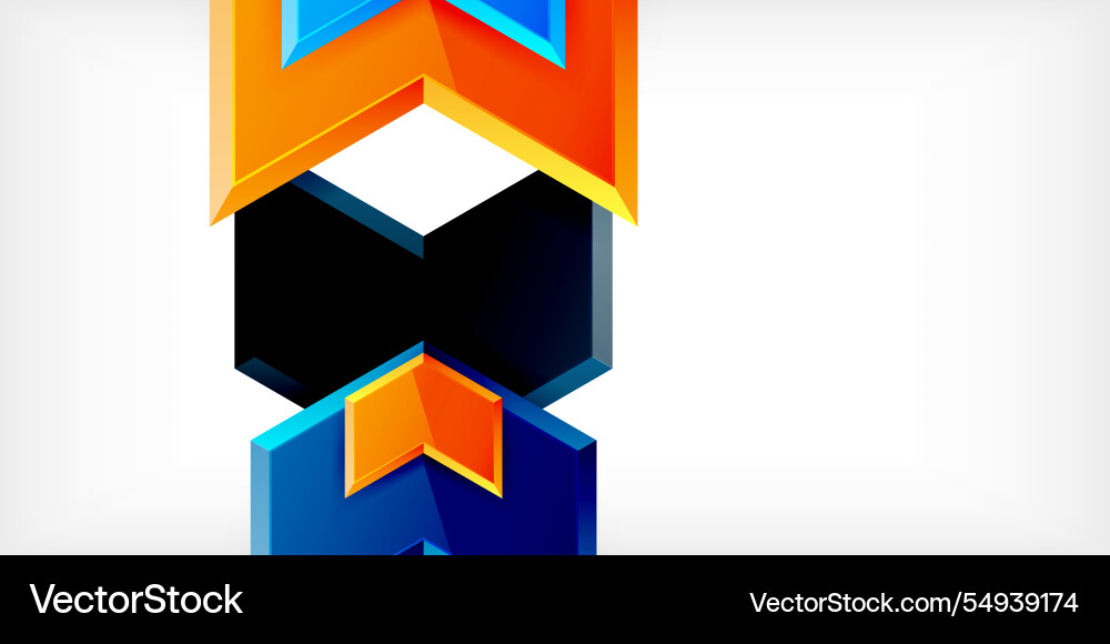 Technology dynamic arrow geometric background Vector Image