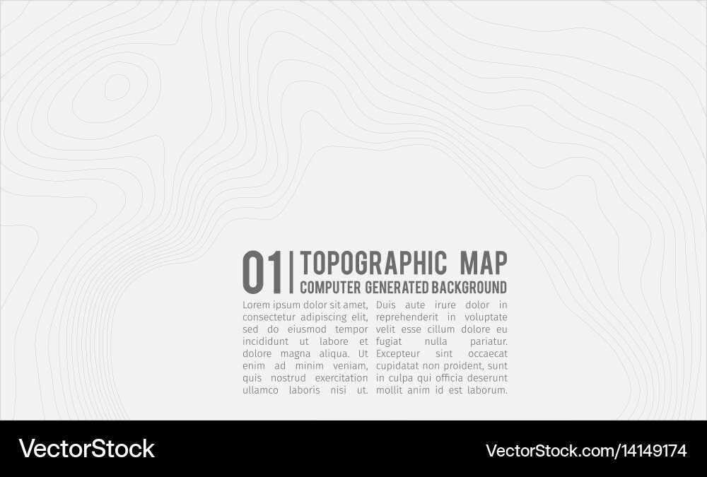 Topographic map background with space for copy Vector Image