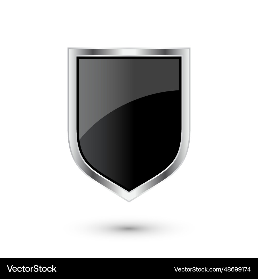 Vintage heraldic 3d shield icon with shiny metal Vintage heraldic 3d shield icon with shiny metal vector image