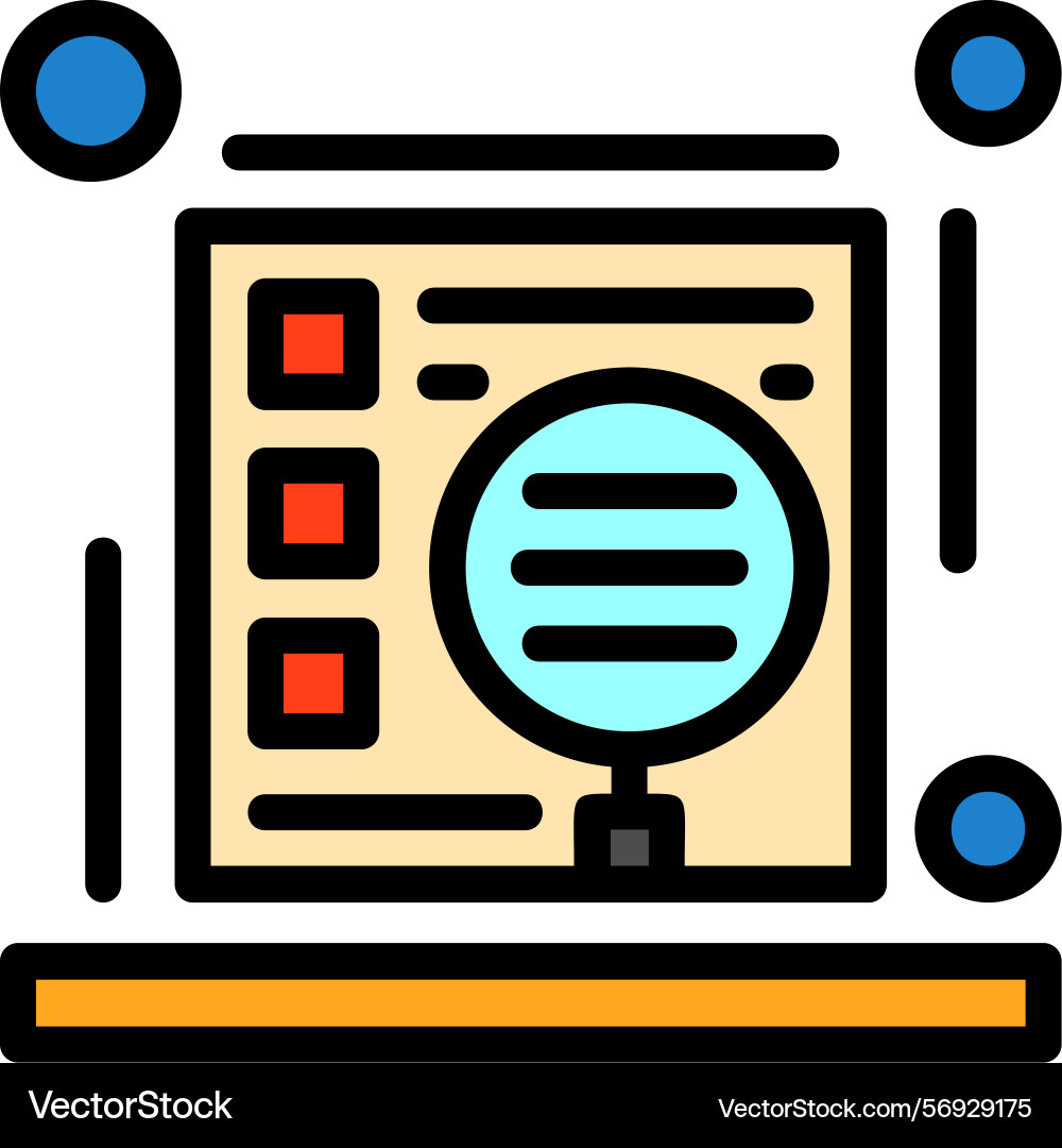 Indexing line filled style icon design Vector Image