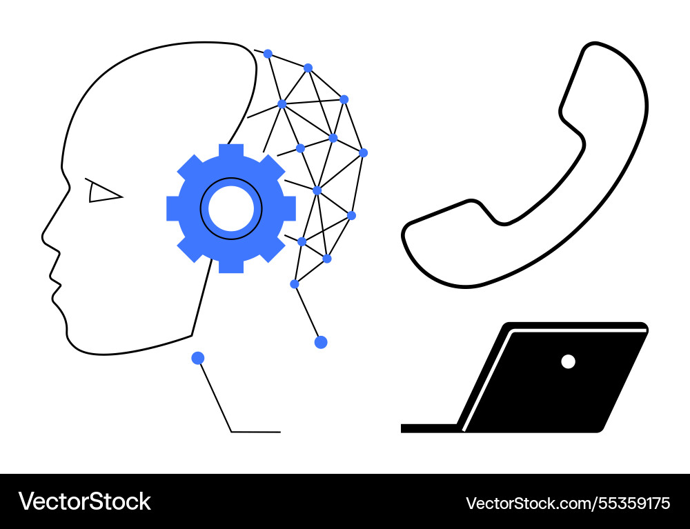 Integration of artificial intelligence Integration of artificial intelligence vector image
