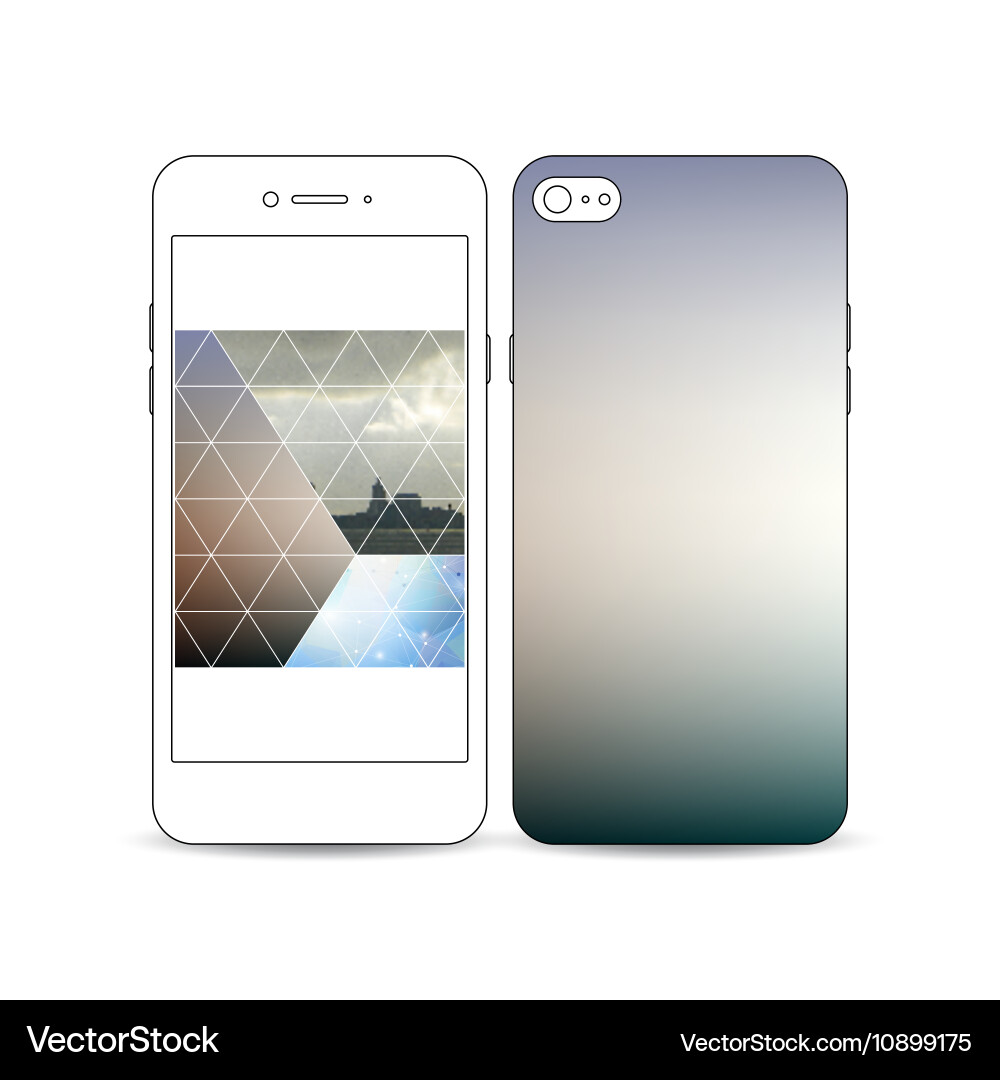 Mobile smartphone with an example of the screen Vector Image