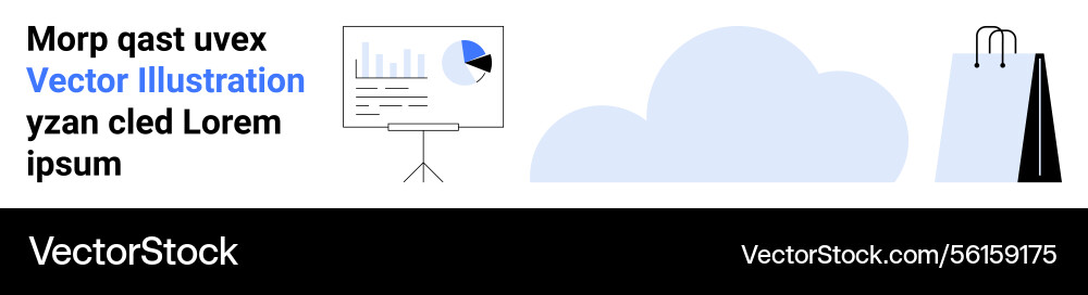 Presentation of analytics with cloud storage Vector Image