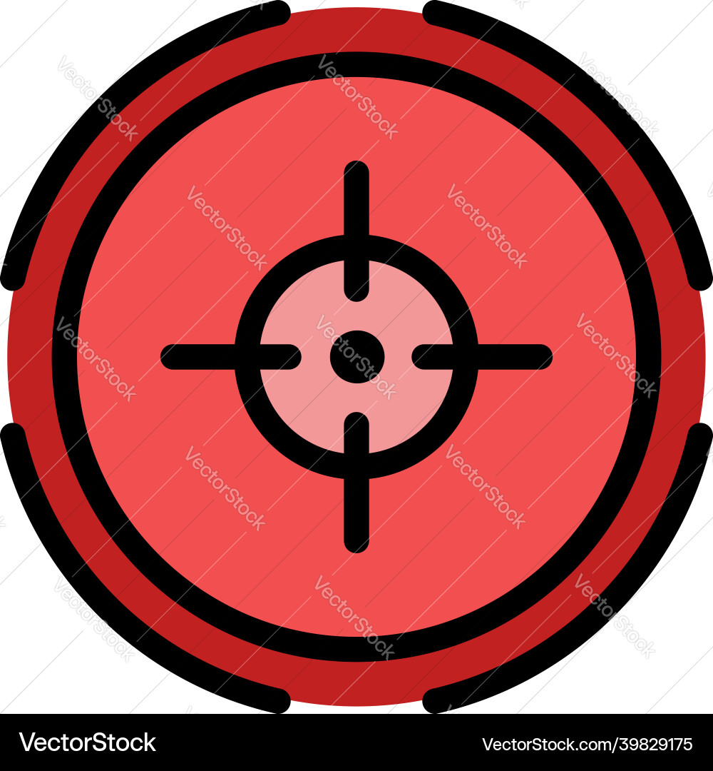 Scope target icon color outline Vector Image