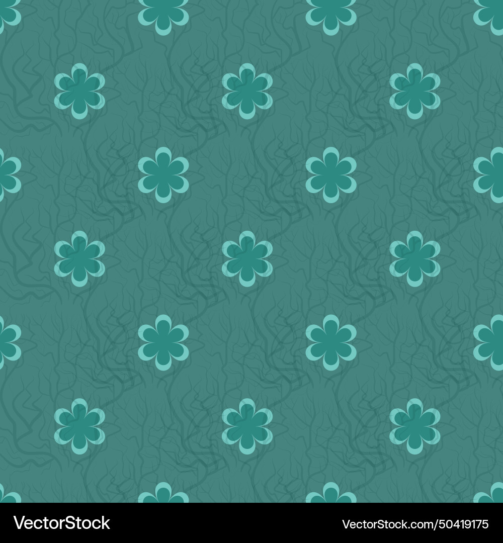 Tree roots with flower seamless pattern design Vector Image