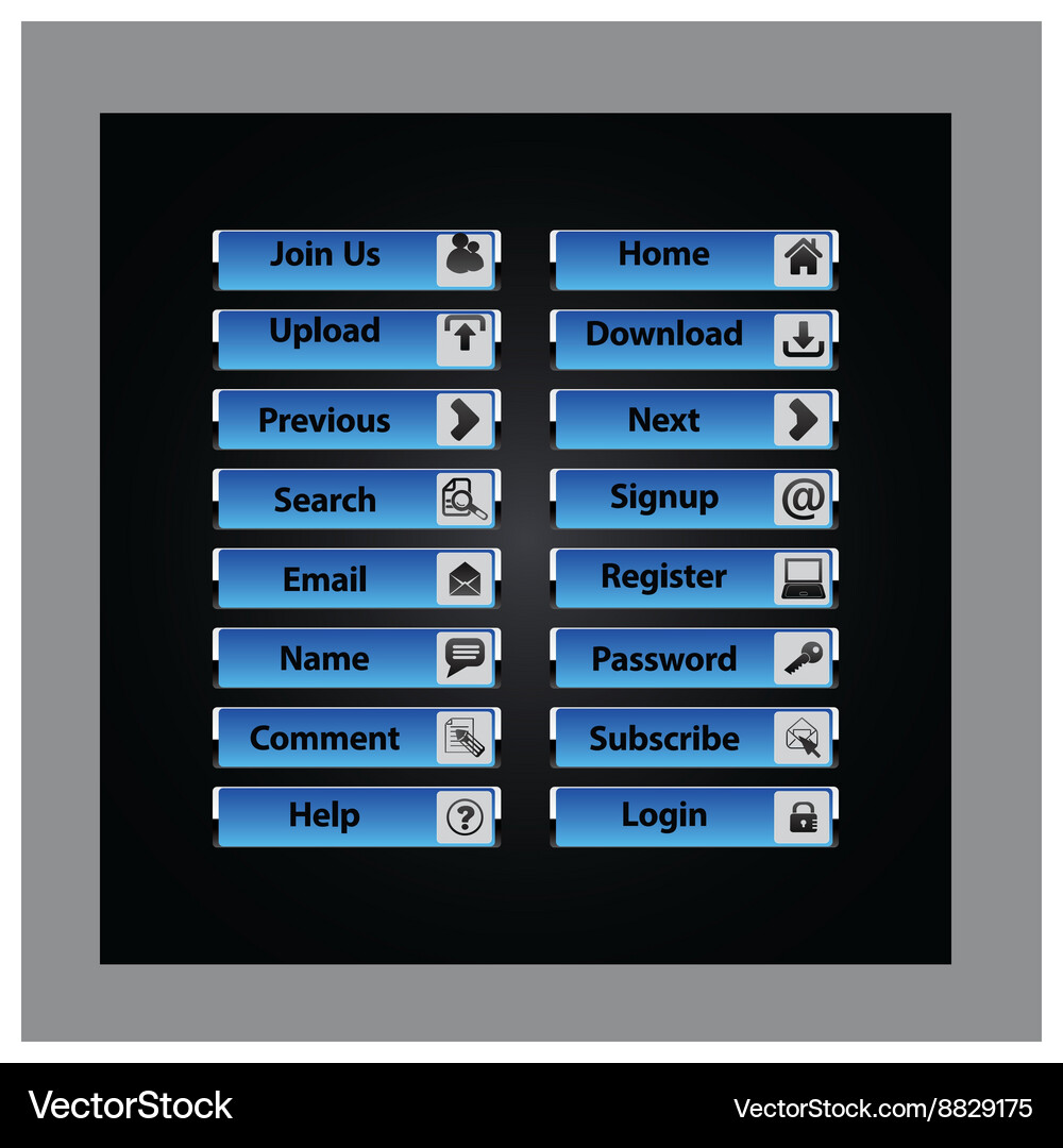 Web button set Vector Image