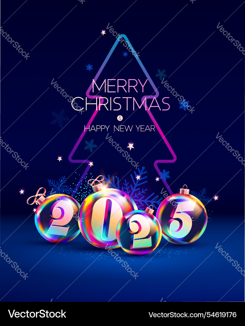 3d christmas glass balls with numbers inside new 3d christmas glass balls with numbers inside new vector image