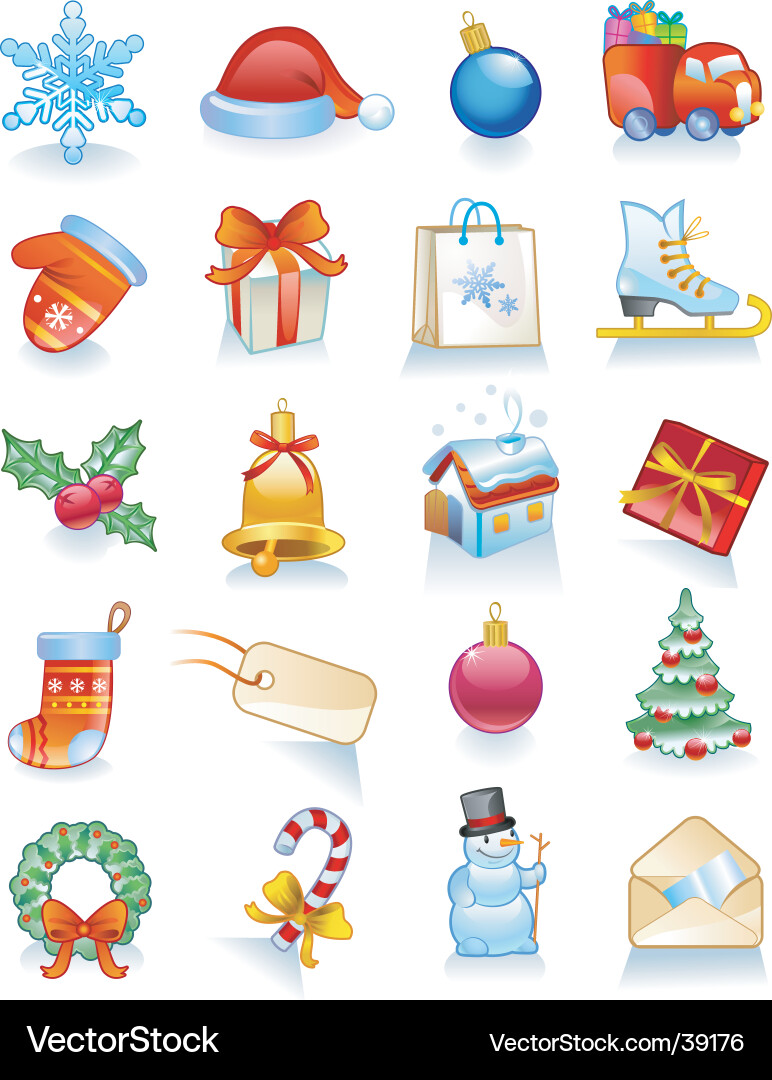 Christmas Icon Collection vector image
