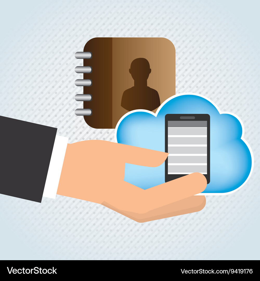 Cloud computing design Vector Image