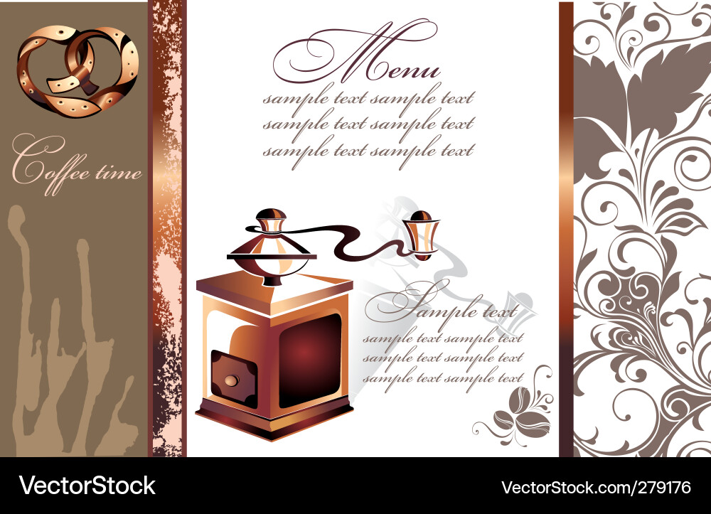 Coffee Background with Bean Elements Vector Image