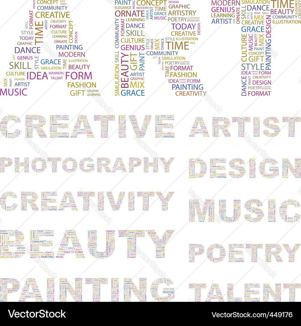 Colorful Word Art Vector Image