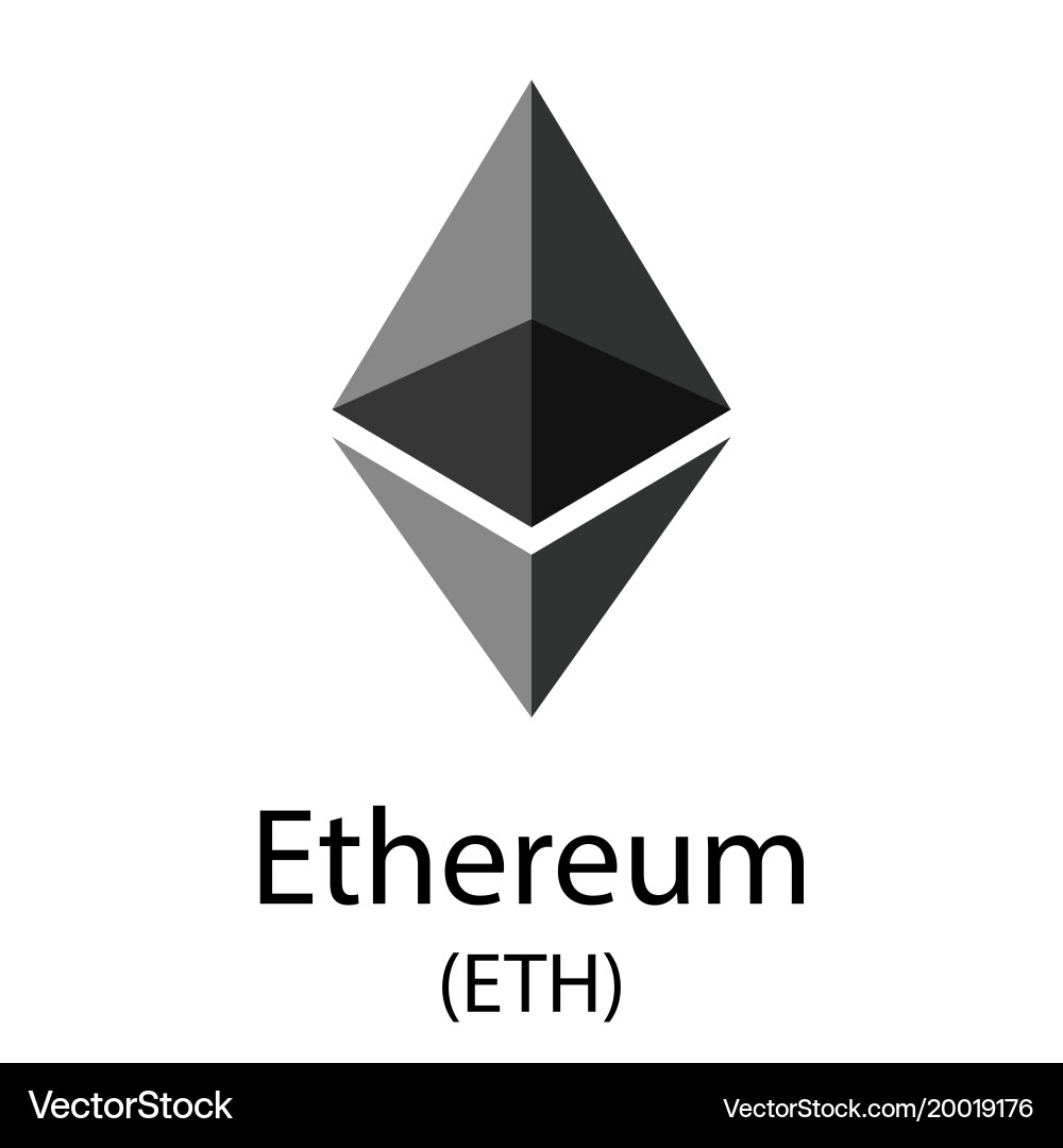 Ethereum Cryptocurrency Symbol – Royalty-Free Vector | VectorStock