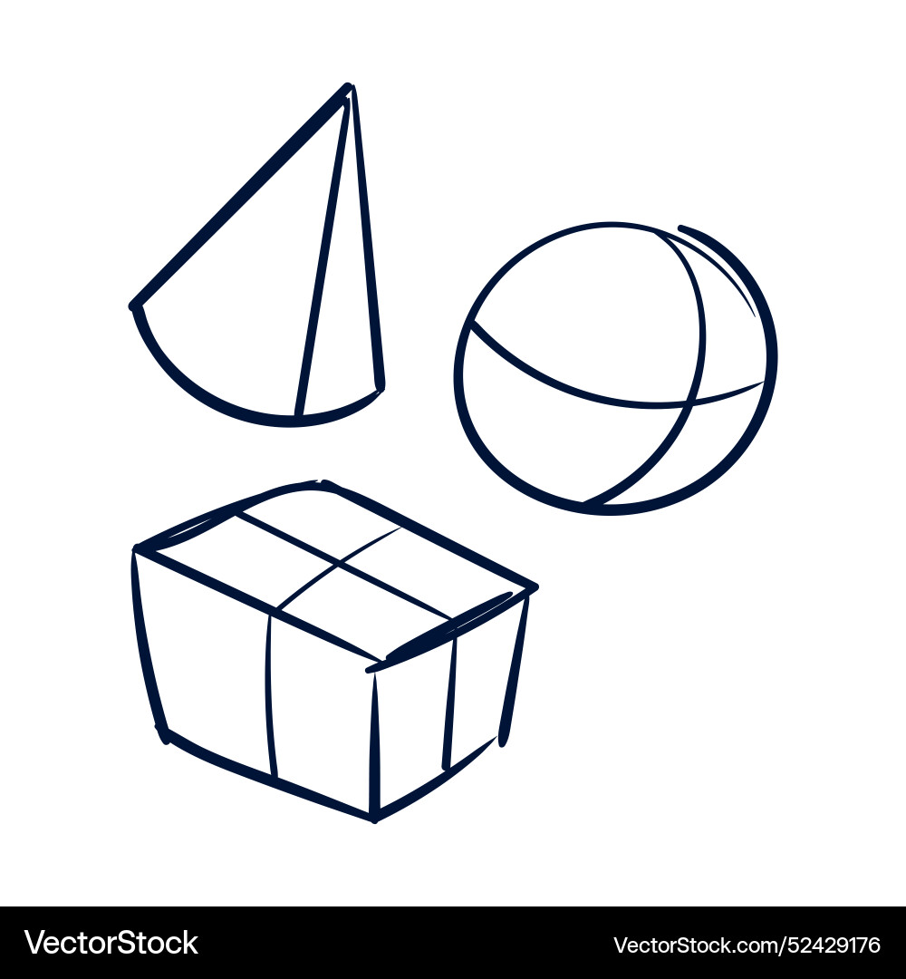Random shapes scribble lines set Vector Image