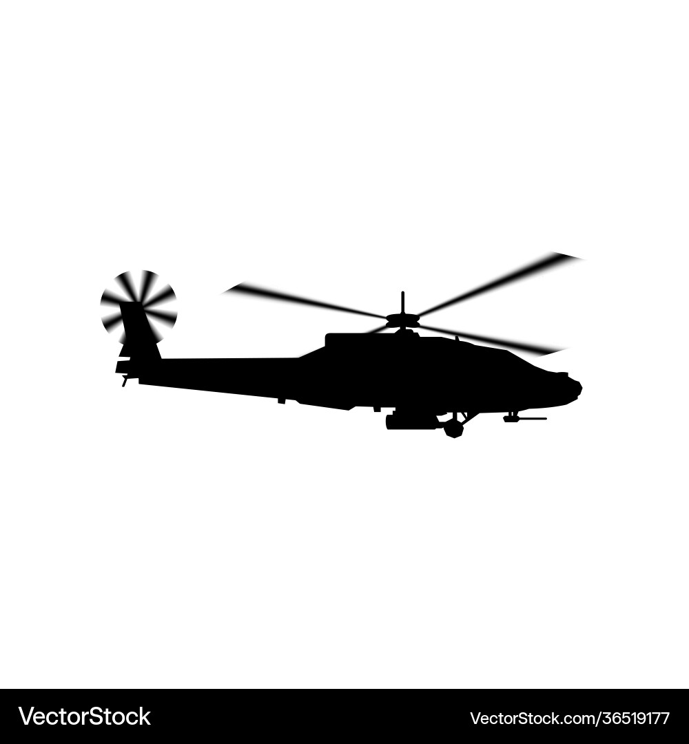 Apache Attack Helicopter Vector Image