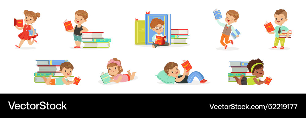 Bücher lesen und Literatur genießen Bücher lesen und Literatur genießen vektorbild