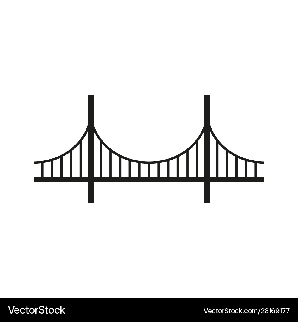 Bridge icon simple vector image