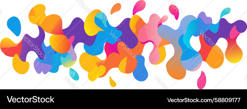 Fluid Color Splash Abstract Vector Image
