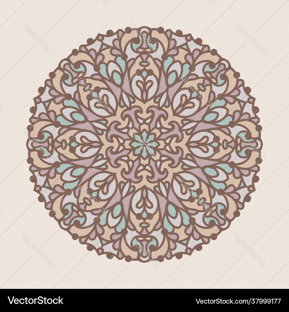 Vintage Rund Mandala Ornament Vintage Rund Mandala Ornament vektorbild