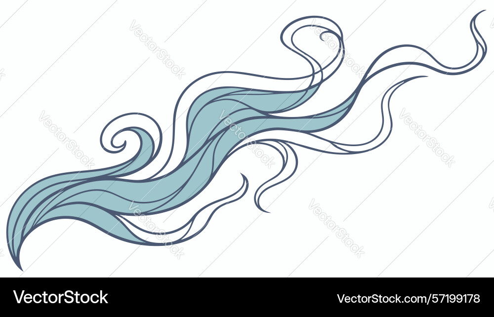 Abstract wavy and flowing line pattern design Vector Image