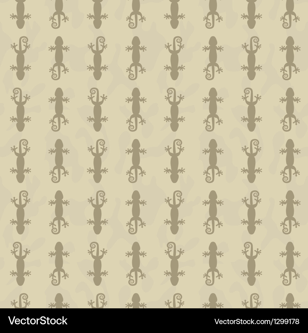 Gecko Seamless Pattern vector image