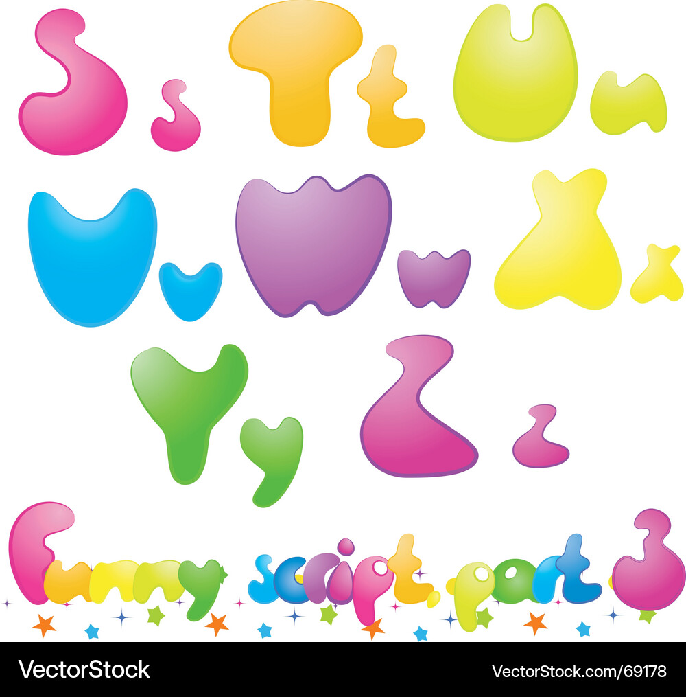 Playful Script Font Vector Image