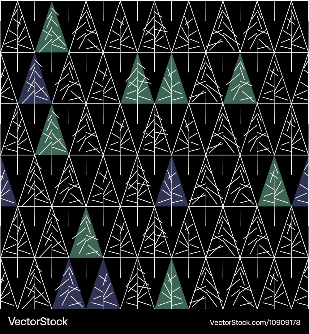 Seamless pattern with fir trees isolated Vector Image