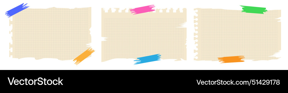 Sheet paper empty style set Sheet paper empty style set vector image