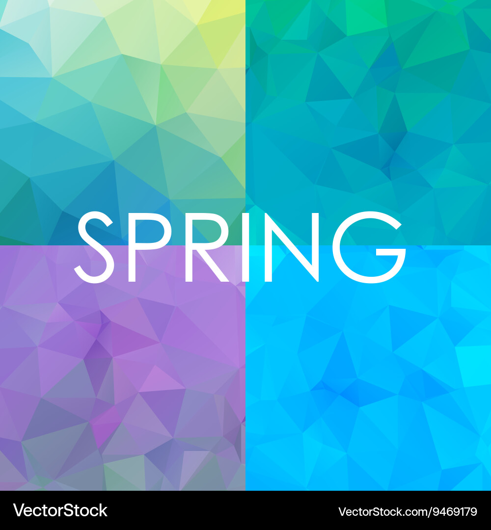 Abstract Fresh Spring Polygon Background Vector Image