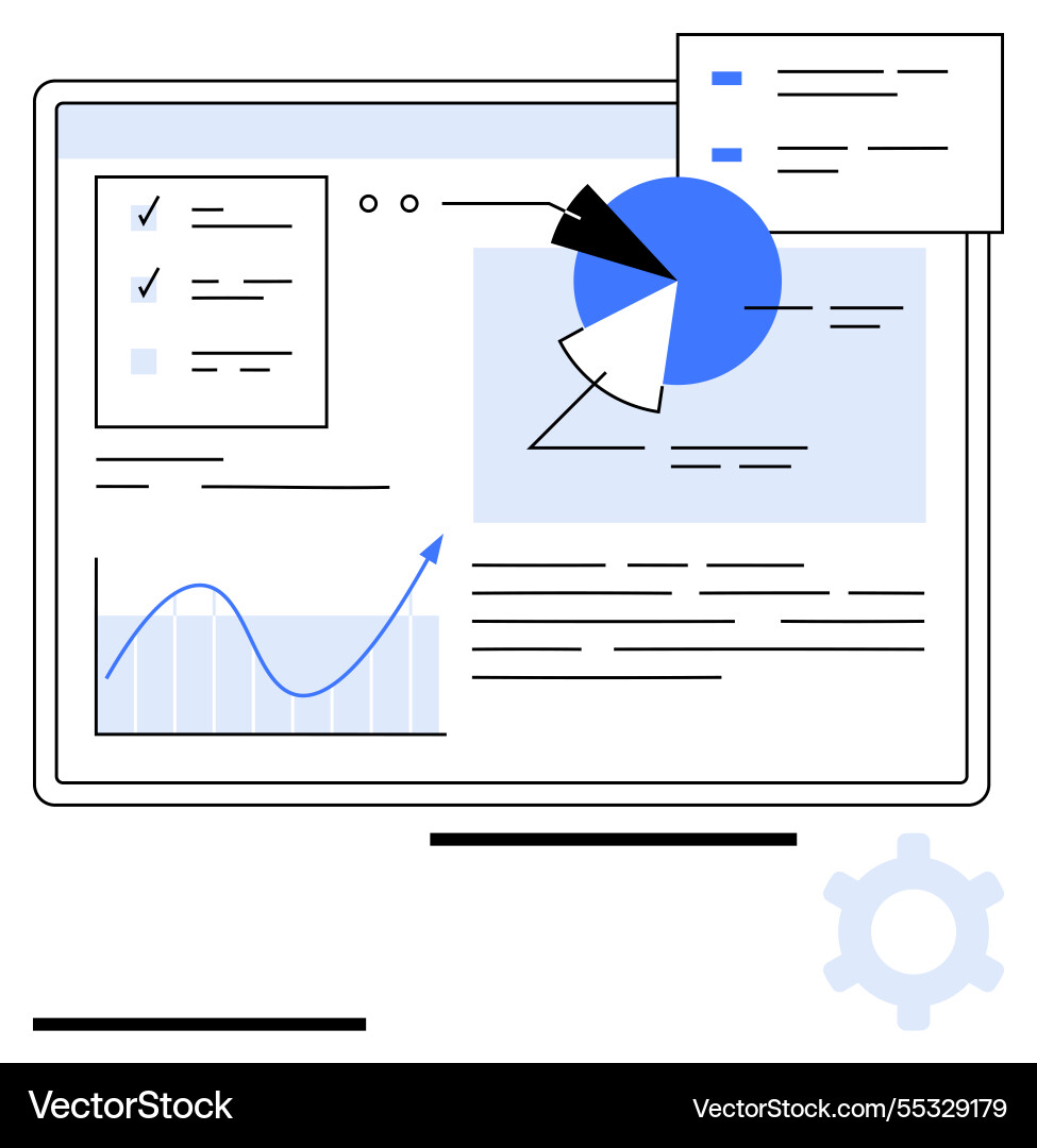 Data analysis dashboard with graphs charts Data analysis dashboard with graphs charts vector image
