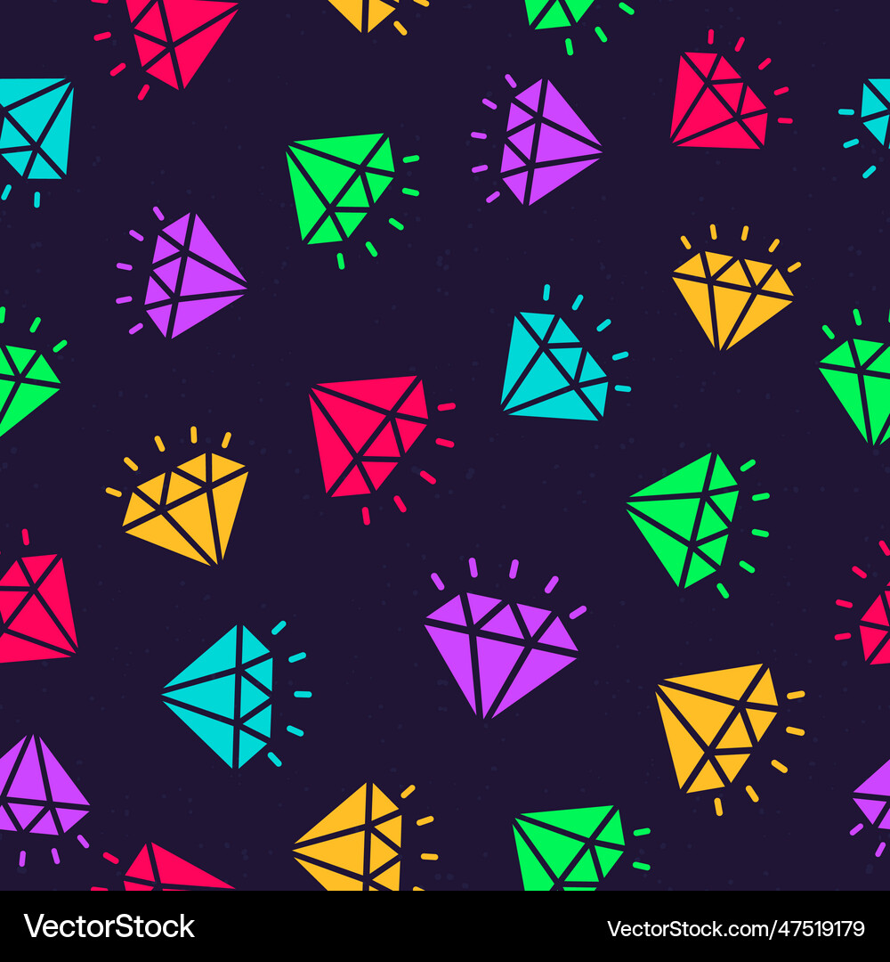 Diamond seamless pattern on dark background – Royalty-Free Vector ...