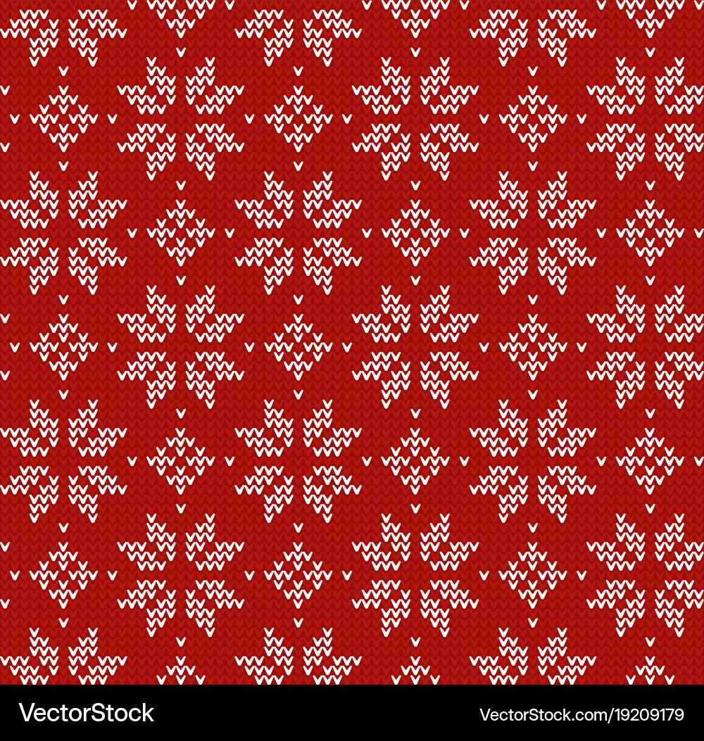 Nordic Snowflake Pullover Pattern Vector Image