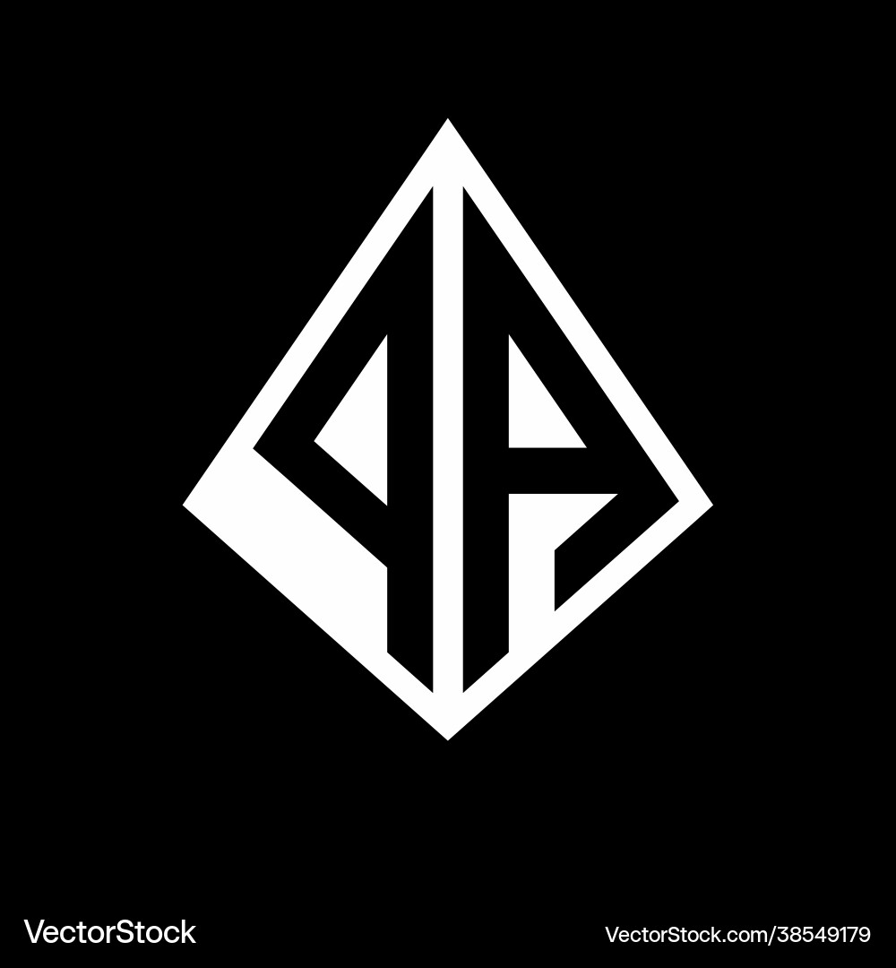 Pa logo letters monogram with prisma shape design Pa logo letters monogram with prisma shape design Vector Image