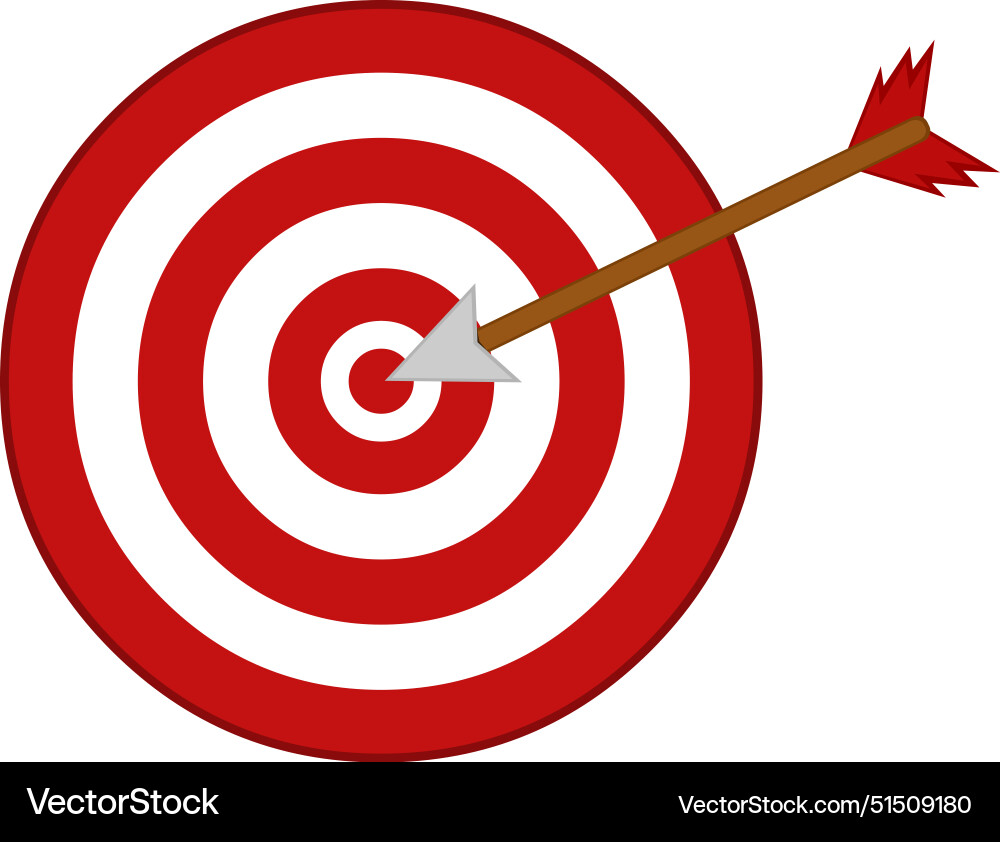 Arrow target board object strategy objective Arrow target board object strategy objective vector image