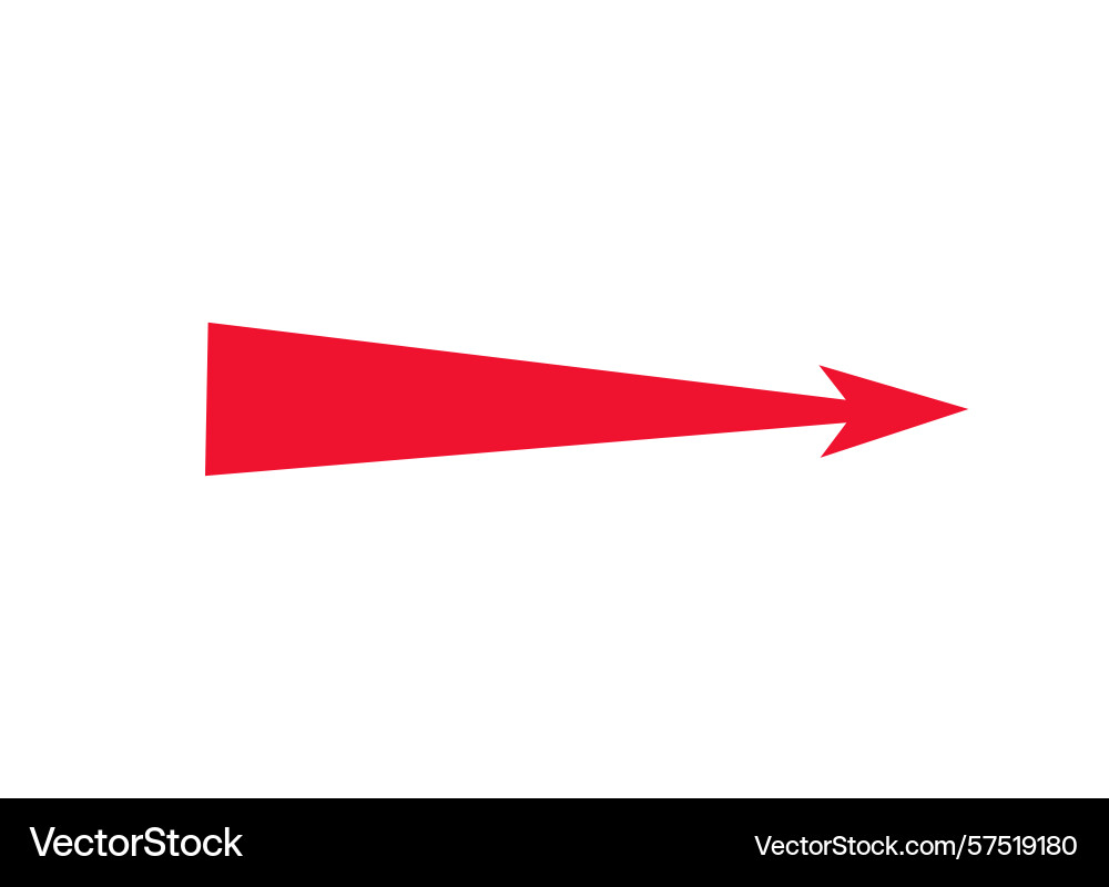 Bold red arrow signifying dynamic motion vector image