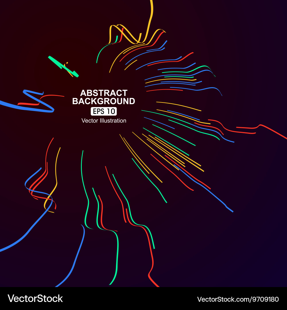 Colourful curve composition have a sense vector image