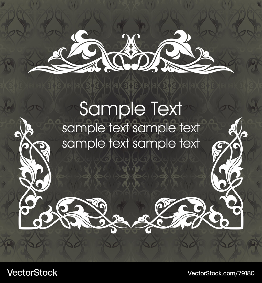 Elegant Floral Frame Vector Image