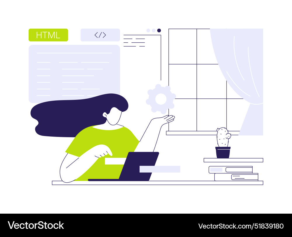 Html coding abstract concept Html coding abstract concept vector image
