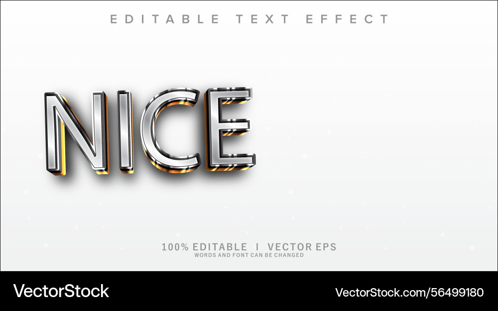 Nice 3d text effect with modern style design Nice 3d text effect with modern style design vector image