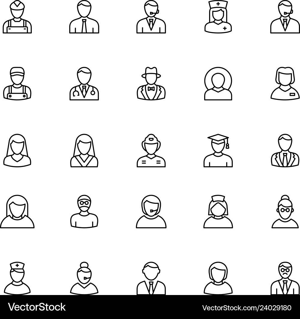 Professional icons set that can easily mod Vector Image