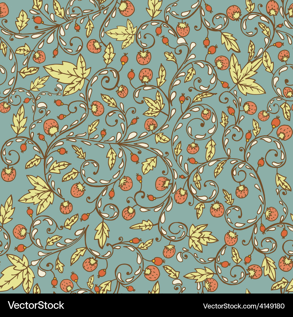 Strawberry pattern seamless texture Vector Image