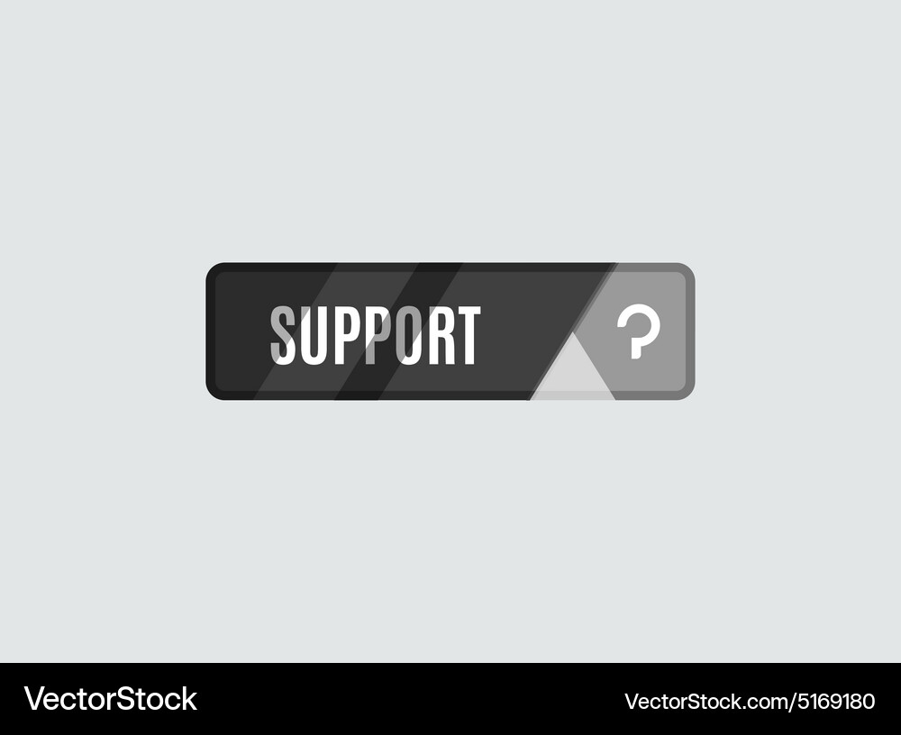 Support button futuristic hi-tech ui design Vector Image