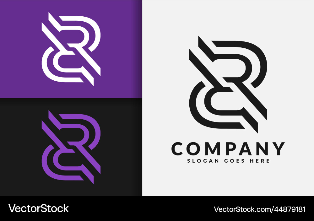 Abstract initial double r logo design Abstract initial double r logo design vector image