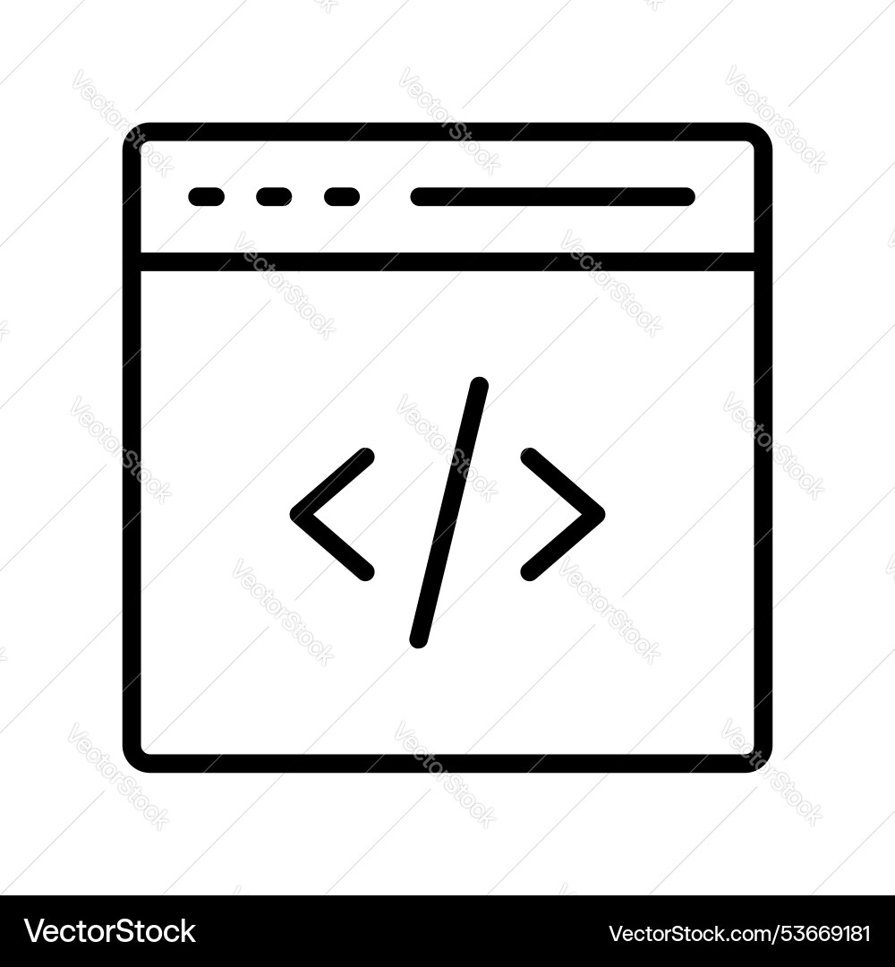 Codierungssymbol Umriss Stil Design isoliert Codierungssymbol Umriss Stil Design isoliert vektorbild