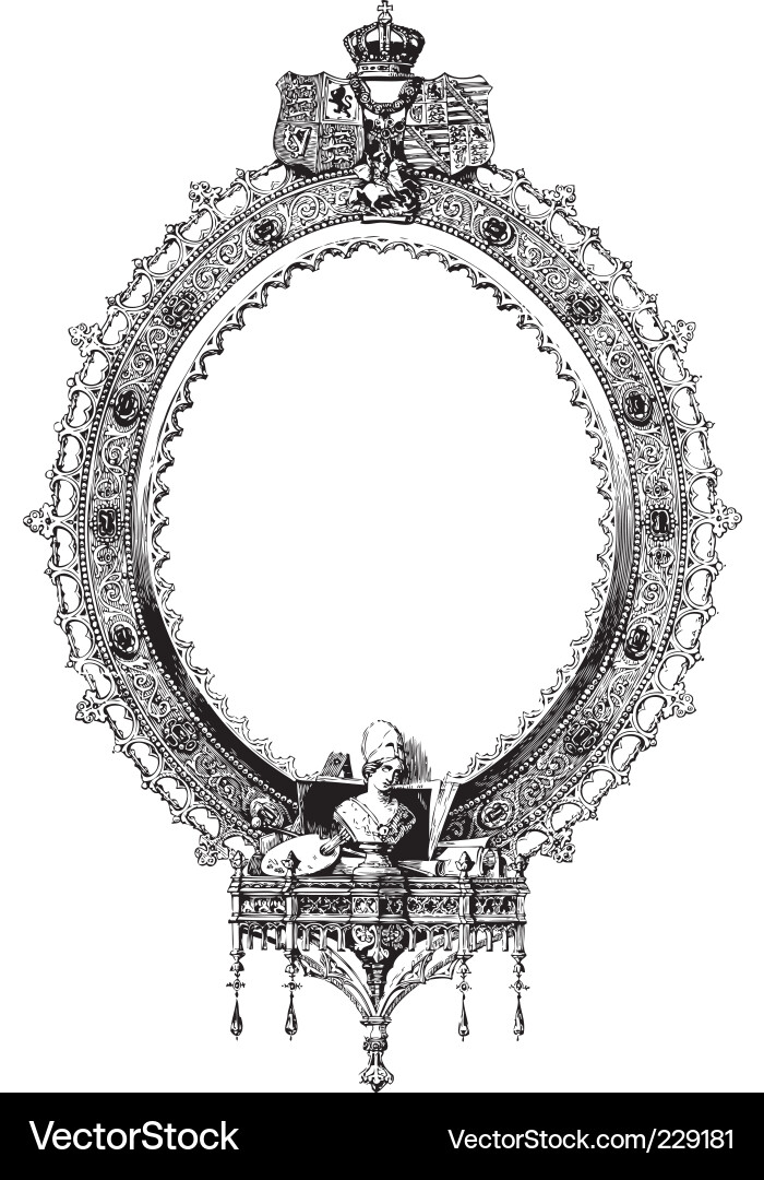 Elegant Oval Frame Royalty Free Vector Image - VectorStock