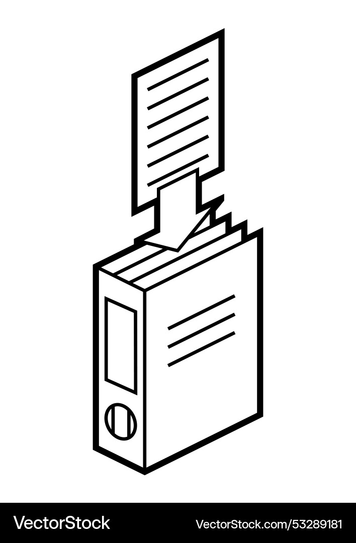 Folder for paper icon in isometry uploading Folder for paper icon in isometry uploading vector image
